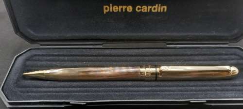 Gold Tone Pierre Cardin Pen and Pencil set -Unused each in own Box- Ink Still Ok