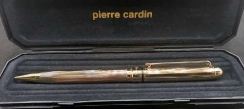 Gold Tone Pierre Cardin Pen and Pencil set -Unused each in own Box- Ink Still Ok