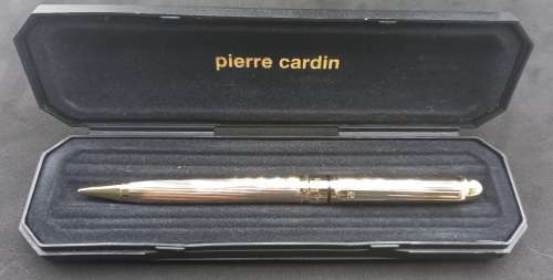 Gold Tone Pierre Cardin Pen and Pencil set -Unused each in own Box- Ink Still Ok