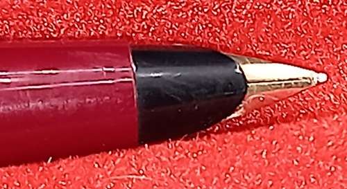 Vintage Maroon Parker 45 Arrow in Case -England  - Cartridge is empty -Fine Nib-Clutch ring missing