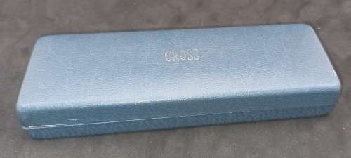 Vintage Chrome Cross Ballpoint pen in Case with warranty card- Ink ok - personalized
