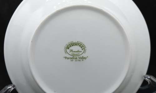 2 Vintage WIESENTHAL Porcelain Plates "Paradise Valley"No 32196-Germany - 202mm