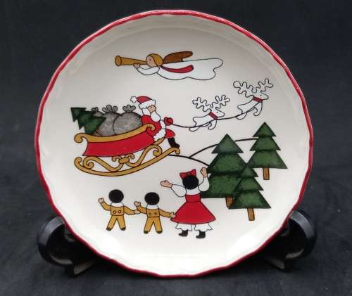 Small Vintage MASON'S "Christmas Village" Ironstone England -95mm