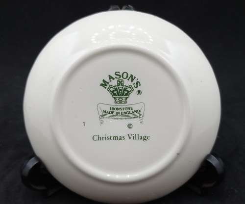 Small Vintage MASON'S "Christmas Village" Ironstone England -95mm