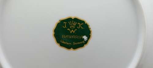 Vintage J.K.W Bavaria Porcelain Plate - West Germany -195mm