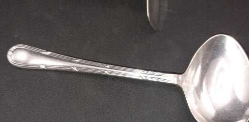 Vintage Yeoman Plate EPNS Child`s Spoon and Pusher set