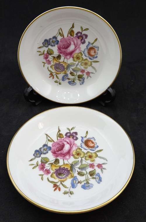 2 Vintage Royal Worcester trays (51) fine Bone China England (111mm)