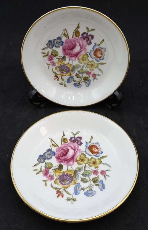 2 Vintage Royal Worcester trays (51) fine Bone China England (111mm)