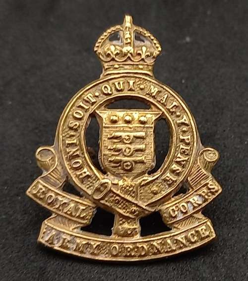 WW2 Royal Army Ordnance Corps RAOC Cap  Badge 33x26mm