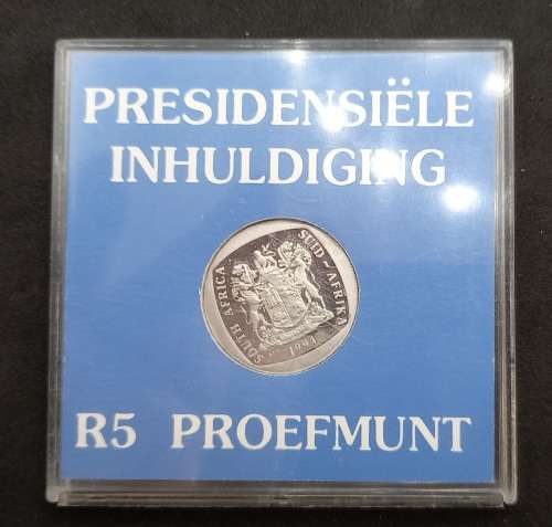 1994 South Africa Presidential Inauguration R5 Proof Coin Encapsulated