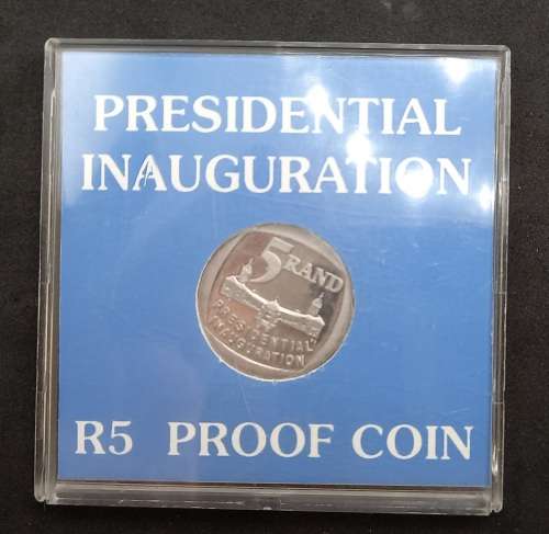 1994 South Africa Presidential Inauguration R5 Proof Coin Encapsulated