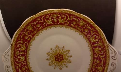 Vintage 1950's Royal Albert FLORENTINE Cake Plate Bone China England 265x226mm