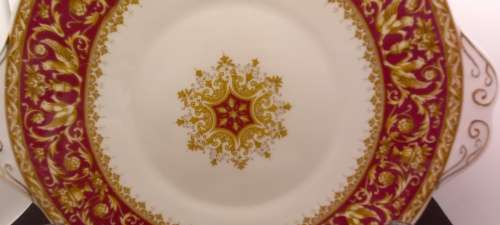 Vintage 1950's Royal Albert FLORENTINE Cake Plate Bone China England 265x226mm