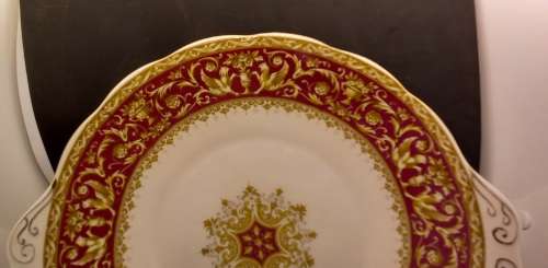 Vintage 1950's Royal Albert FLORENTINE Cake Plate Bone China England 265x226mm