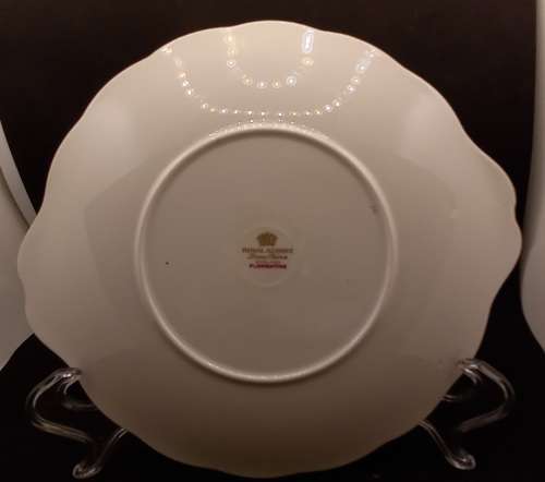Vintage 1950's Royal Albert FLORENTINE Cake Plate Bone China England 265x226mm