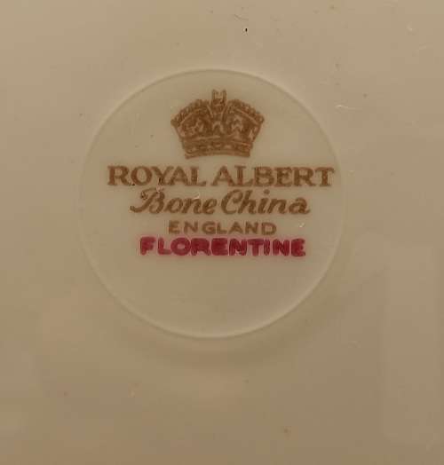Vintage 1950's Royal Albert FLORENTINE Cake Plate Bone China England 265x226mm