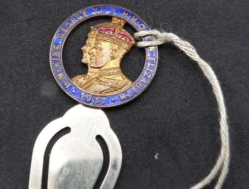 1937 Collectable Metal Bookmark Coronation of King George VI and Queen Elizabeth