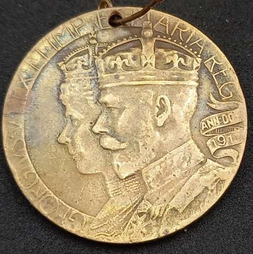 1911 NATAL Souvenir of the Coronation, June 22nd 1911 Medal -King George V and Queen Mary