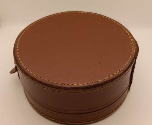 Vintage Genuine Leather Collar and Stud Box 87x185mm-Great condition