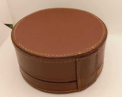 Vintage Genuine Leather Collar and Stud Box 87x185mm-Great condition
