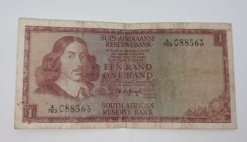 1973 1 Rand -Afrikaans - English T.W. De jongh