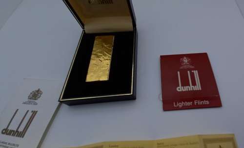 Vintage Dunhill US.RE 24163 Patented Lighter in Box with Instructions -Switzerland,need a service