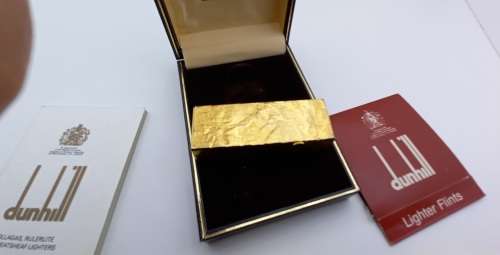 Vintage Dunhill US.RE 24163 Patented Lighter in Box with Instructions -Switzerland,need a service
