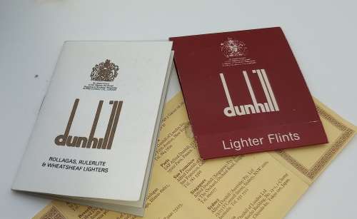 Vintage Dunhill US.RE 24163 Patented Lighter in Box with Instructions -Switzerland,need a service