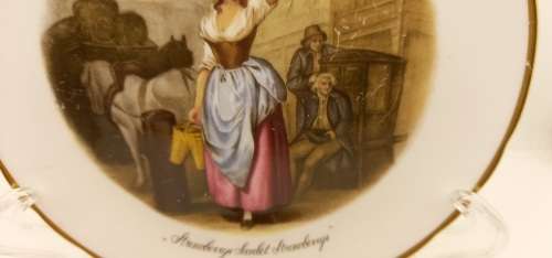 Vintage Tuscan Fine English Bone China'Cries of London' Plate made in England 208mm. Some scratches