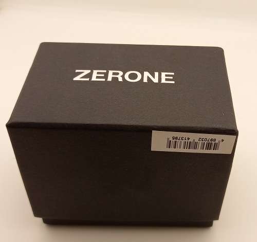 Unused (New) ZERONE Crossover 30METHING "dot dot dot" IP Black with 12 Colored Spheres Digital Watch