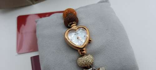 Unused Saga "Fairy Whisper" Limited edition Bracelet watch with Swarovski Crystal charms.
