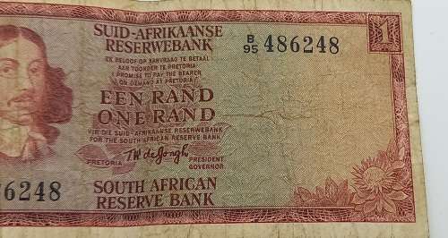 1973 1 Rand -Afrikaans -English  - T.W. De jongh