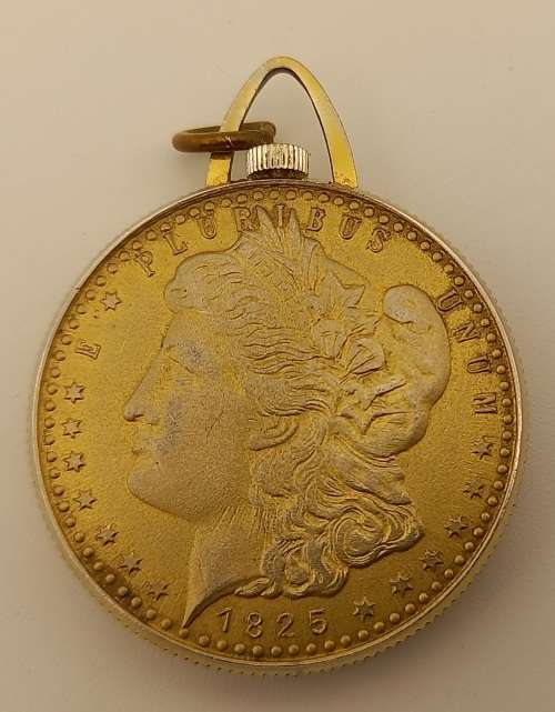 Antique /Vintage Swiss Manual wind  Pocket watch --WORKING- 1825 Pluribus unum USA coin 17 Jewels