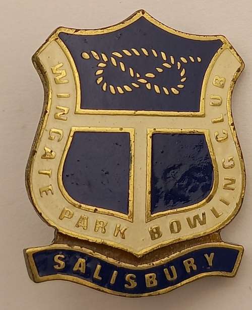 Vintage Wingate Park Bowling Club Salisbury bowling Pin 25x31mm