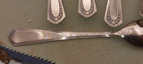 Antique/Vintage WMF 1/0 7 pc spoon set in box-WÜRTTEMBERGISCHE METALLWARENFABRIK (WMF) GERMANY