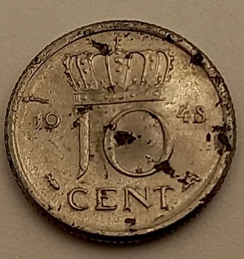 1948  Netherlands 10 Cents - Wilhelmina