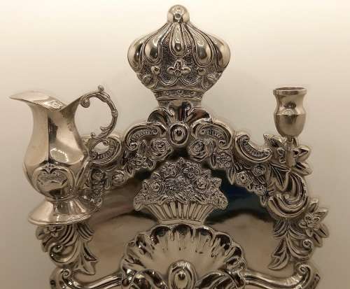 Antique Hanukkah Menorah 300x248x80mm