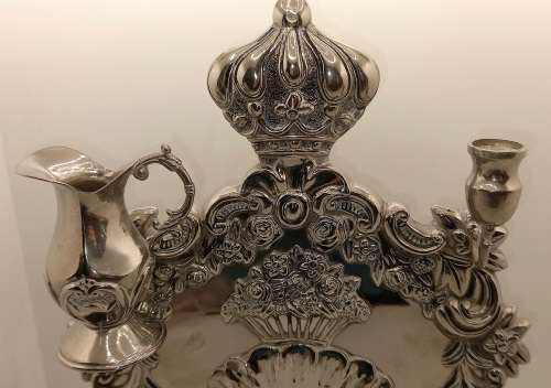 Antique Hanukkah Menorah 300x248x80mm