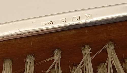 Antique Hallmarked STERLING SILVER Grooming Brush set  by Broadway & Co Birmingham England