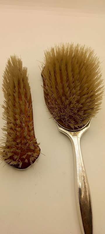 Antique Hallmarked STERLING SILVER Grooming Brush set  by Broadway & Co Birmingham England