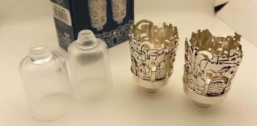 Pair of Original KARSHI  Silver plated Cups - Jerusalem 1955- Still in Box