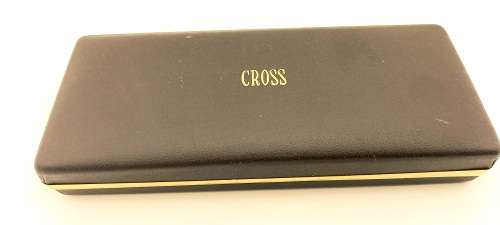 Vintage 1/20 14kt rolled Gold Cross Pen  and Pencil in case -H.B initials engraved  - Ink still Ok