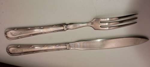 12pc Antique/Vintage Yeoman Silver Plated  Fruit and Cake Cutlery set made in England - Boxed