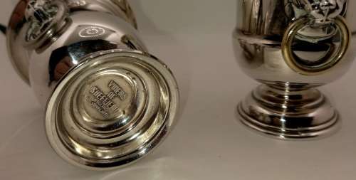 2 Vintage Silver Plated VINERS of Sheffield Table Toothpic Holders England