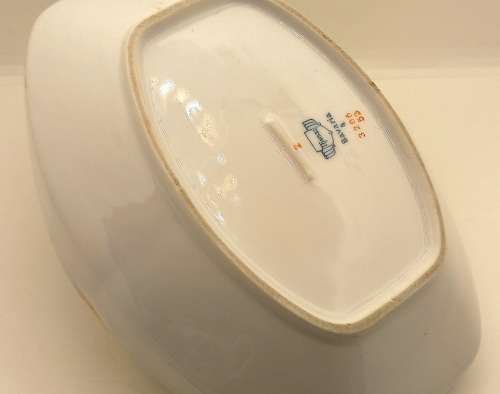 Vintage Bavaria Gold Handle Porcelain Basket Dish - Gold on handle show some wear
