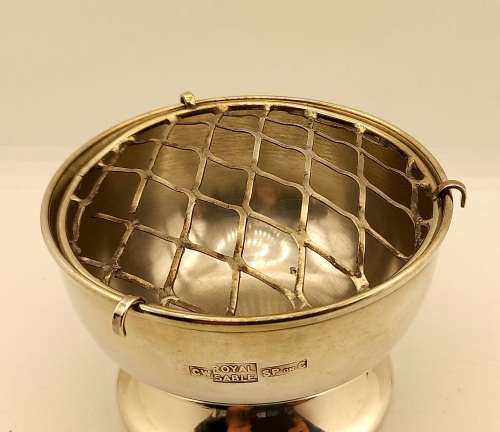 Vintage CW Royal Sable Silver Plate on Copper Rose Bowl Made in Salisbury Zimbabwe 67x103mm