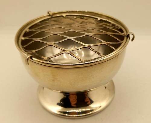 Vintage CW Royal Sable Silver Plate on Copper Rose Bowl Made in Salisbury Zimbabwe 67x103mm