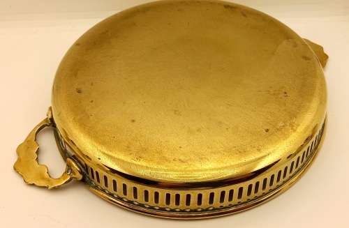 Vintage  Brass Tray 30x260x203mm with 6 Goblets  60x42mm