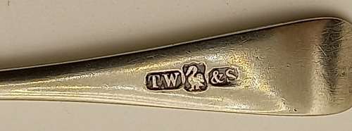Antique spoon with unidentified TW&S Hallmark - Silver or Silver Plated -  126mm 15,6 grams