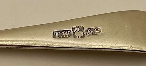 Antique spoon with unidentified TW&S Hallmark - Silver or Silver Plated -  126mm 15,6 grams